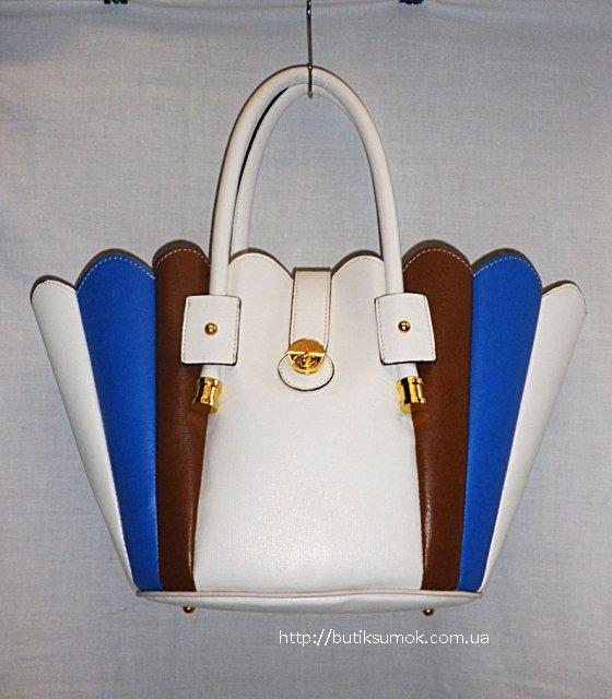 Женская сумка Vito Berti Blossom Blue-Brown