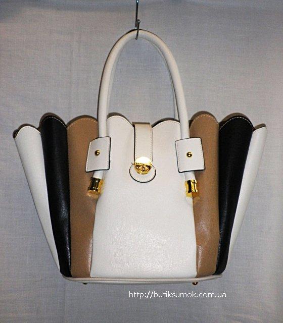 Женская сумка Vito Berti Blossom Black-Beige