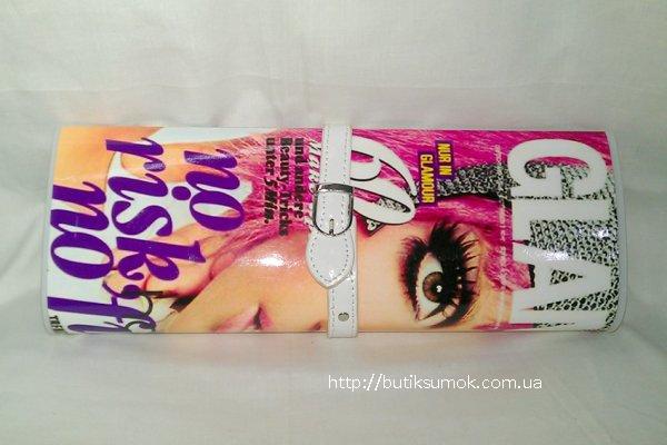 Женская сумка-клатч GlamyJournal Glamour White 010