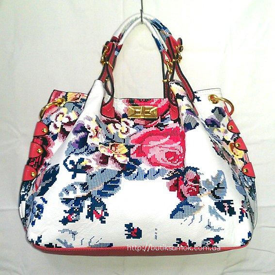 Женская сумка Tommy Hilfiger White-Corall-MultiFloral  246