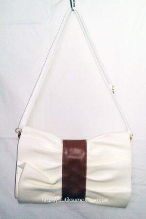 Женская сумка-клатч Valentino Garavani White/Brown #444