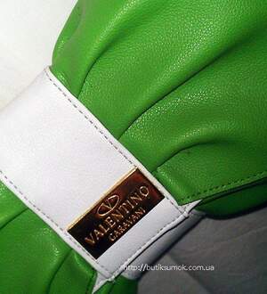 Женская сумка-клатч Valentino Garavani Green/White #444