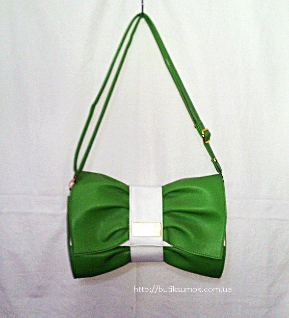 Женская сумка-клатч Valentino Garavani Green/White #444